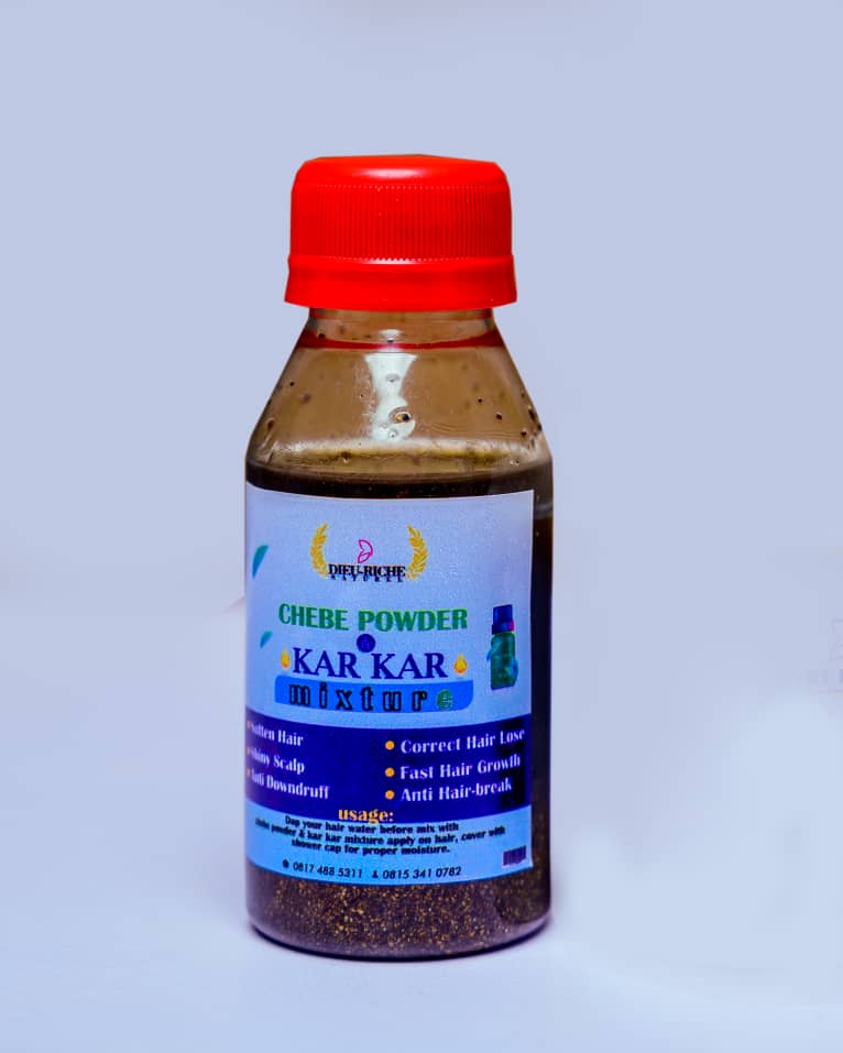 chebe powder and karkar oil mixture